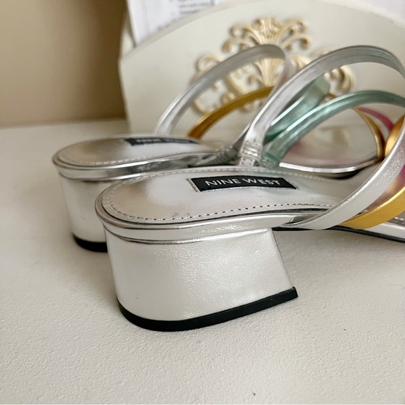 Multi-Color Block Slide Heels - Picture 6 of 8